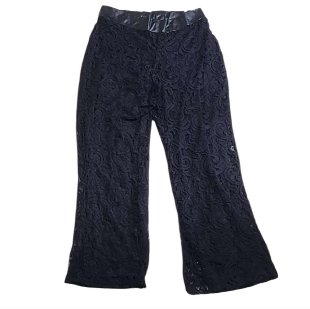 Ashley Stewart Lace Wide-Leg Pants